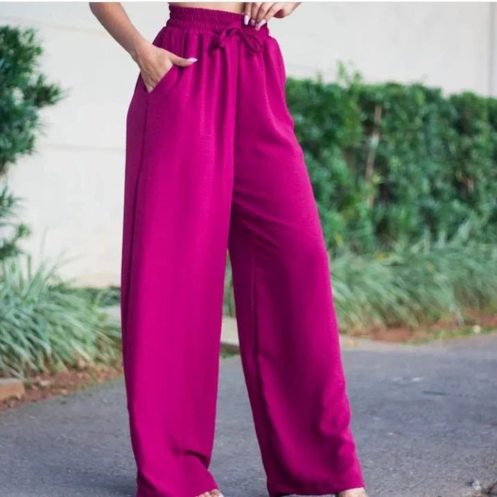 Calça Feminina Pantalona Tecido Duna